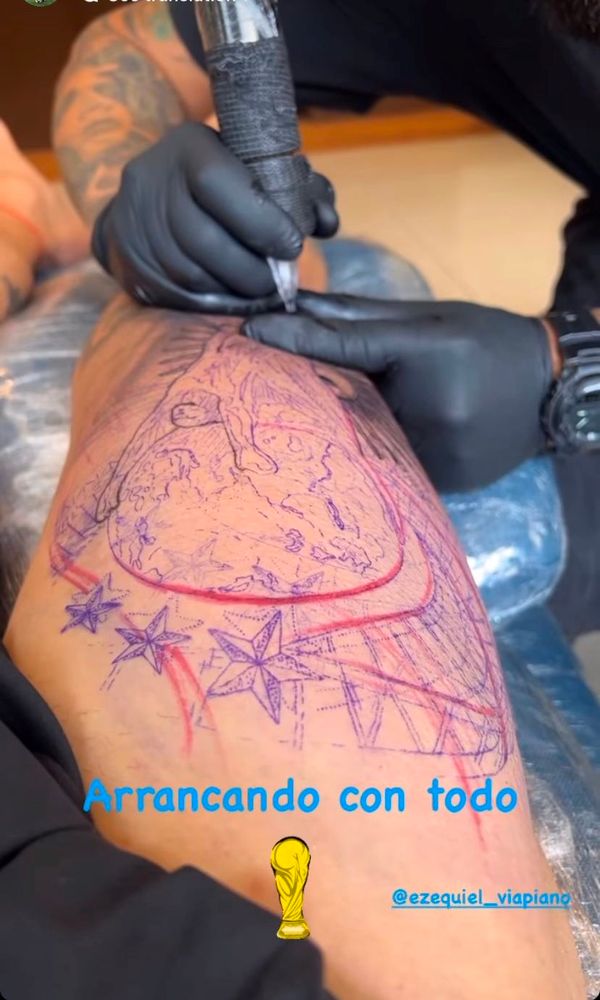 Ди Мария сделал татуировку в честь победы на ЧМ-2022 (фото)